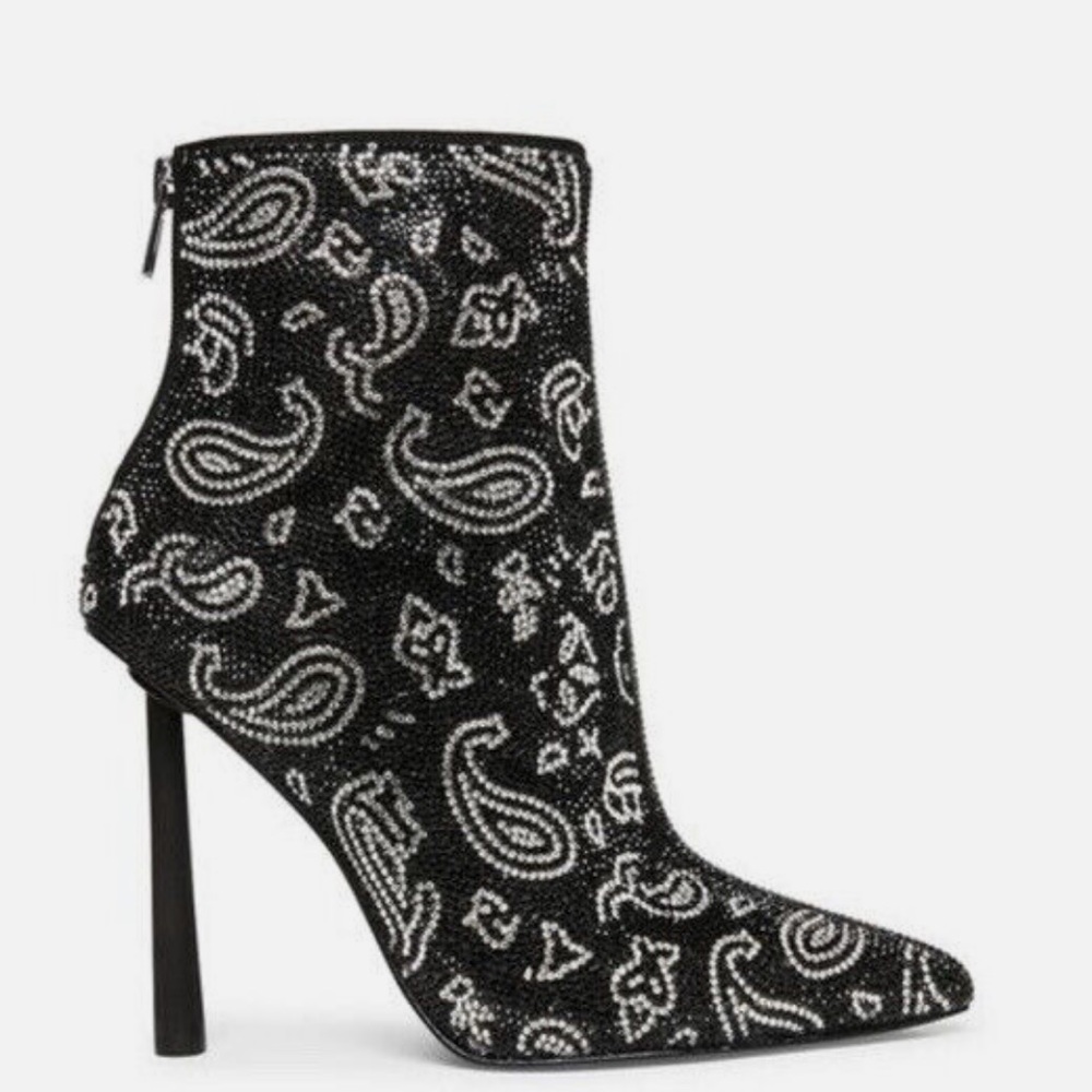 Steve Madden Embellished Paisley Print Booties